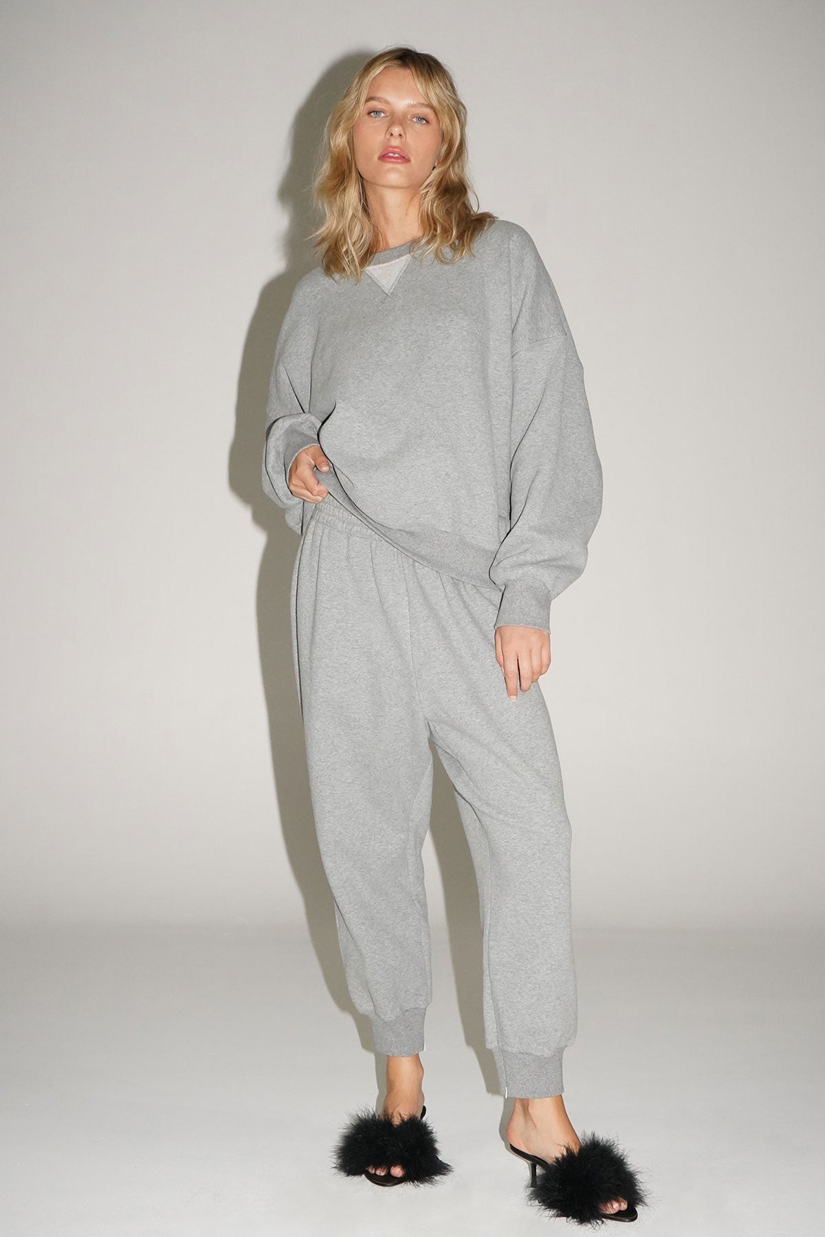Gray sweatpants and 2025 sweatshirt