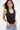 Deep U Cotton Tank - Black