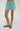 LNA Hanalei short in teal with navy stripe
