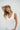 LNA Kai Long Line Linen Vest in whisper white