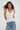 Ribbed V Slim Tank - White