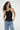 Skinny Racer Ribbed Tank - Black