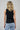 LNA Ribbed V Slim Tank in Black