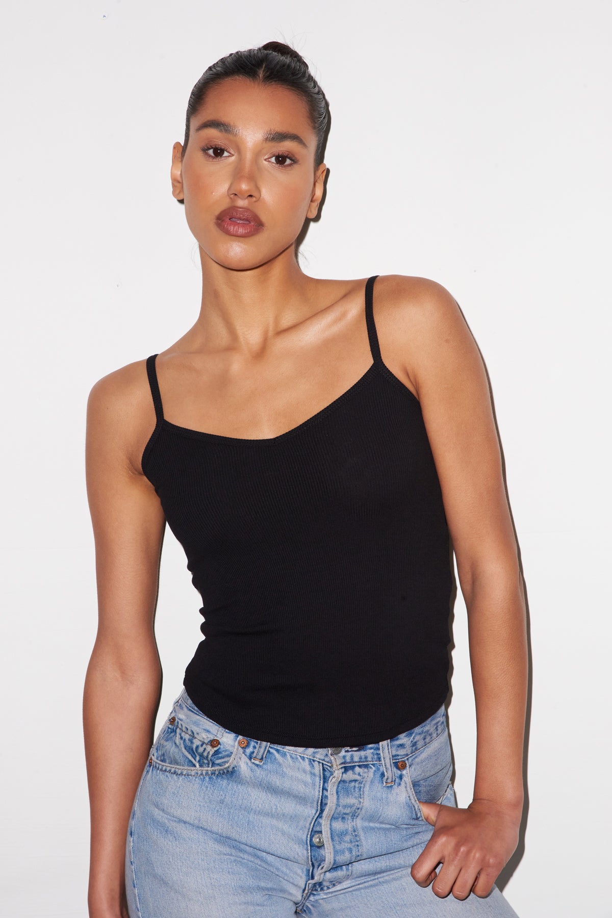 Commoners - Fitted Rib Cami - Black