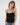 Amos top in black - sleeveless, sweetheart neckline