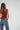 LNA Millie Cap Sleeve Sweater in red