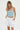 LNA Abby Deep Scoop Tank in teal stripe
