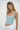 LNA Abby Deep Scoop Tank in teal stripe
