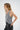 LNA Clothing Audra sparkle sweater tank in grey
