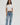 LNA Clothing Ava crop tee in white