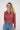LNA Carter Half Zip Sweater in washed Brick