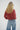 LNA Carter Half Zip Sweater in washed Brick