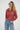 LNA Carter Half Zip Sweater in washed Brick