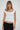 LNA Cassidy lace trim tank in white