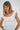 LNA Cassidy lace trim tank in white