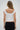 LNA Cassidy lace trim tank in white