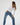 LNA Dalston Ribbed Henley in white 