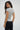 LNA Dani Mock Neck Short Sleeve top in heather grey