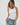 LNA Double layered rib tank in white 
