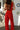 LNA Drawstring Cross Creek Pant In Fiery Red