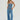 LNA Gia Tie Waist Pant in faded Blue