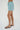 LNA Hanalei short in teal with navy stripe