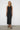 LNA Keily Dress in black with ivory stripe