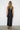 LNA Keily Dress in black with ivory stripe
