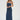 LNA Lila ribbed maxi dress in dark denim