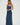 LNA Lila ribbed maxi dress in dark denim