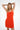 LNA Mikala Linen short dress in red