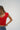 LNA Millie Cap Sleeve Sweater in red