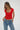 LNA Millie Cap Sleeve Sweater in red