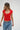 LNA Millie Cap Sleeve Sweater in red