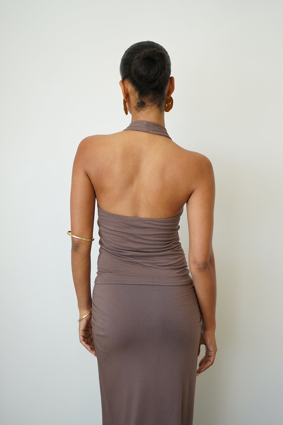LNA Clothing | Monica Halter Top In Coffee Quartz Coffee Quartz / L LNA Clothing | Monica Halter Top In Coffee Quartz Coffee Quartz / L