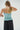 LNA Pali Stripe top in teal with navy stripe