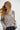 LNA V-neck button down cardigan with two front pockets in heather beige