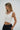 LNA Ravi Ribbed Crop Tank in whisper white