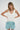 LNA Hanalei short in teal with navy stripe
