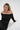 LNA Rory Waffle Off the shoulder dress in black 