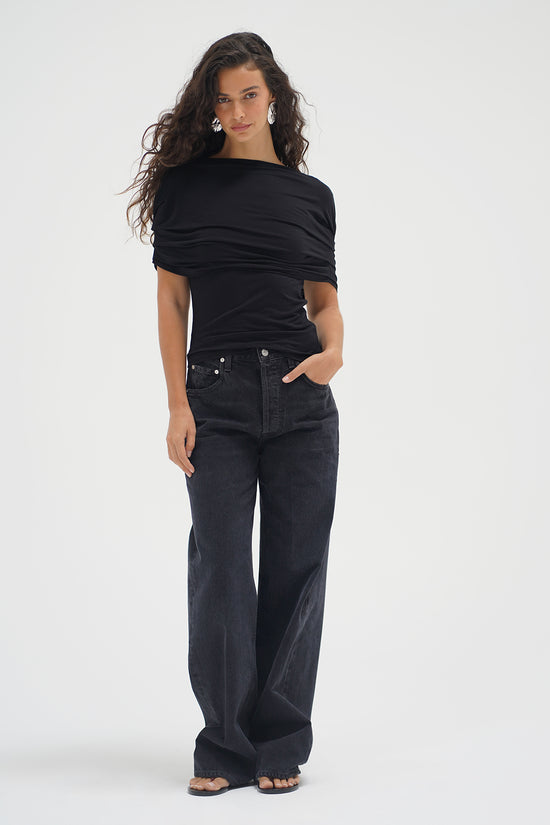 Rylie Shawl Top - Black