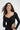 LNA Selah long sleeve top in black 