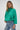 LNA Summer Terry Zip Sweater in Kelly Green