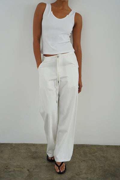 LNA Clothing | Dusty Soft Denim Pant In White Denim