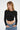 LNA Arya Cropped Long Sleeve in Black
