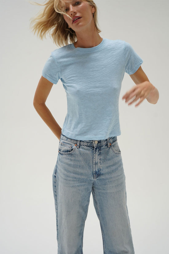 LNA Baby-Baumwoll-T-Shirt in Mirage-Blau