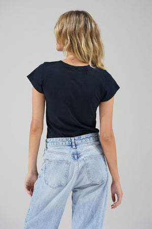 LNA Fitted Classic Crew Tee in Pirate Black