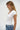 LNA Fitted Rib V Neck Tee in White