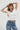 LNA Fitted Rib V Neck Tee in White