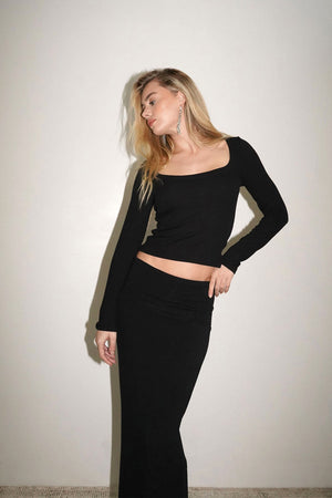 LNA Crown Long Sleeve in Black